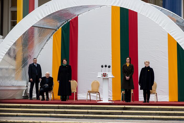 Trijų Baltijos valstybių vėliavų pakėlimo ceremonija