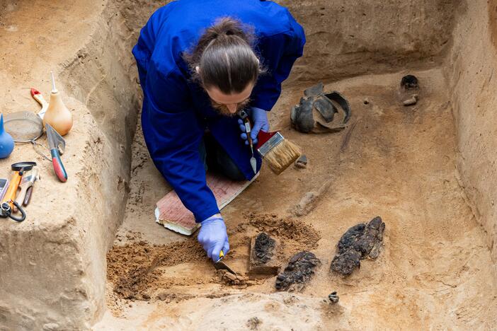 Verkių dvarvietėje pristatomas archeologinis atradimas