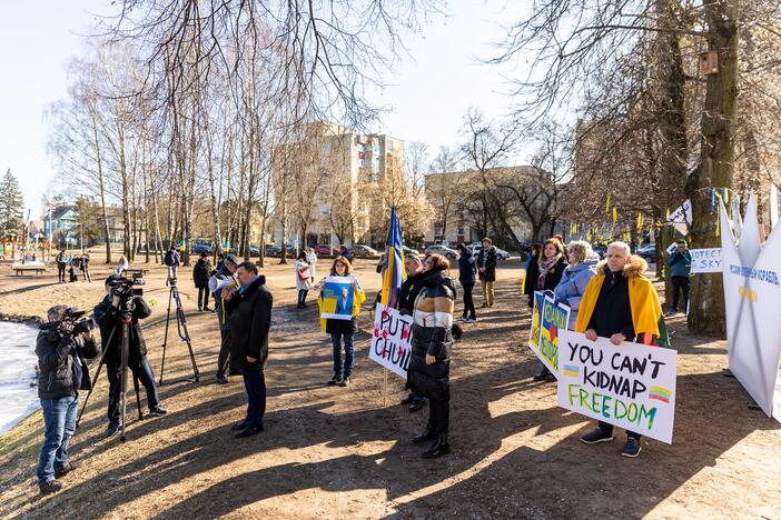  Protesto akcija prieš Rusijos sulaikytą Melitopolio merą