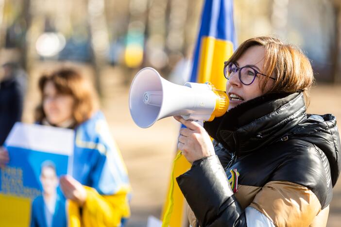  Protesto akcija prieš Rusijos sulaikytą Melitopolio merą