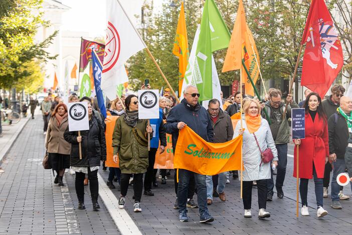  Profesinių sąjungų protestas Vilniuje