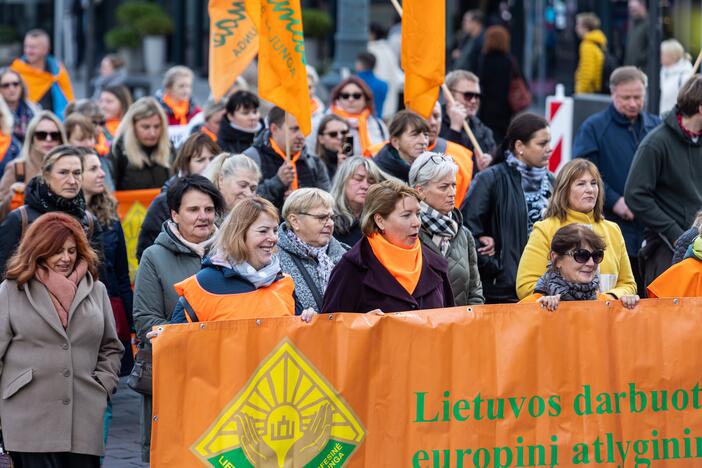  Profesinių sąjungų protestas Vilniuje