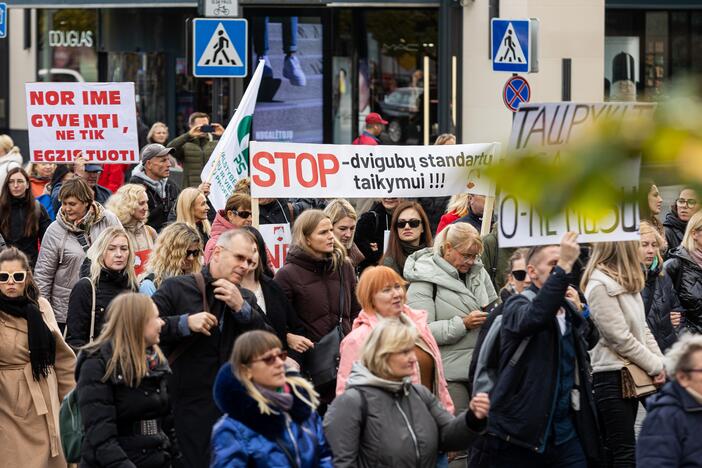  Profesinių sąjungų protestas Vilniuje