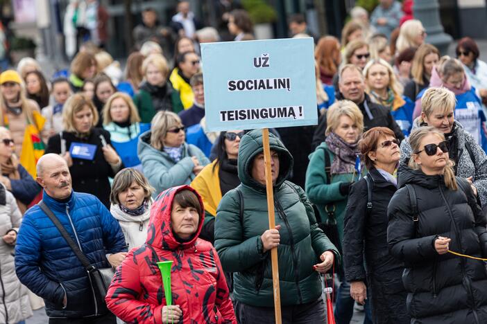  Profesinių sąjungų protestas Vilniuje