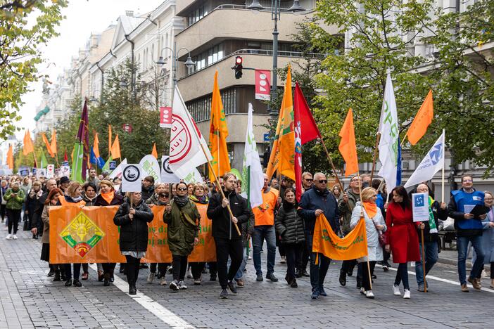  Profesinių sąjungų protestas Vilniuje