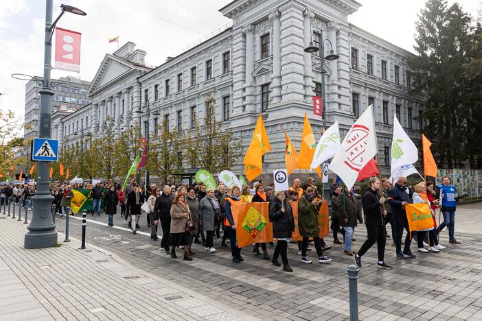  Profesinių sąjungų protestas Vilniuje