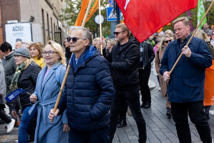  Profesinių sąjungų protestas Vilniuje