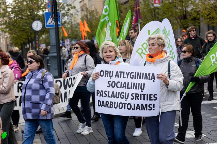  Profesinių sąjungų protestas Vilniuje