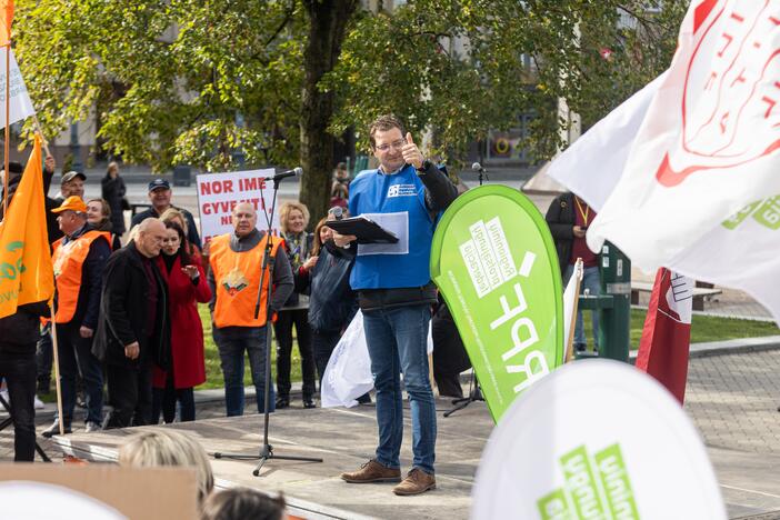  Profesinių sąjungų protestas Vilniuje