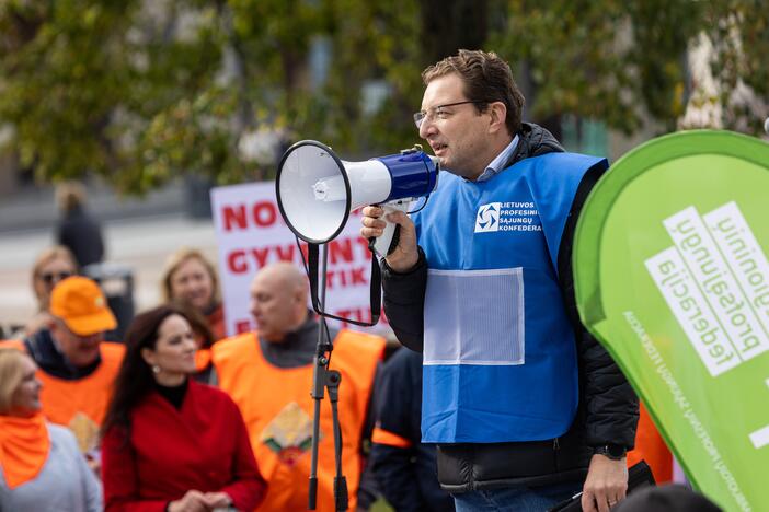  Profesinių sąjungų protestas Vilniuje