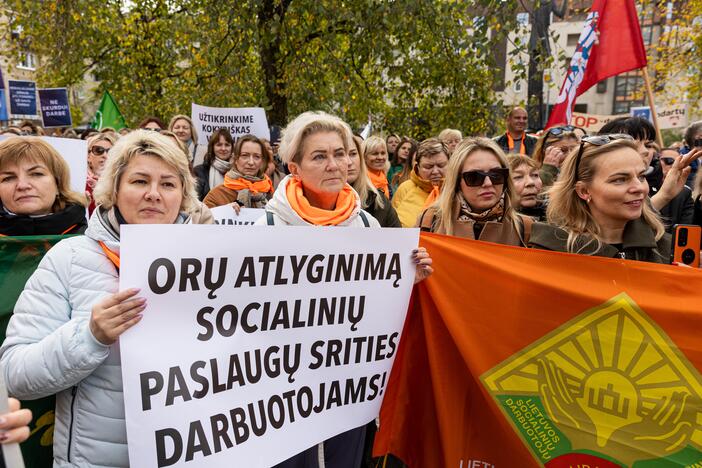  Profesinių sąjungų protestas Vilniuje