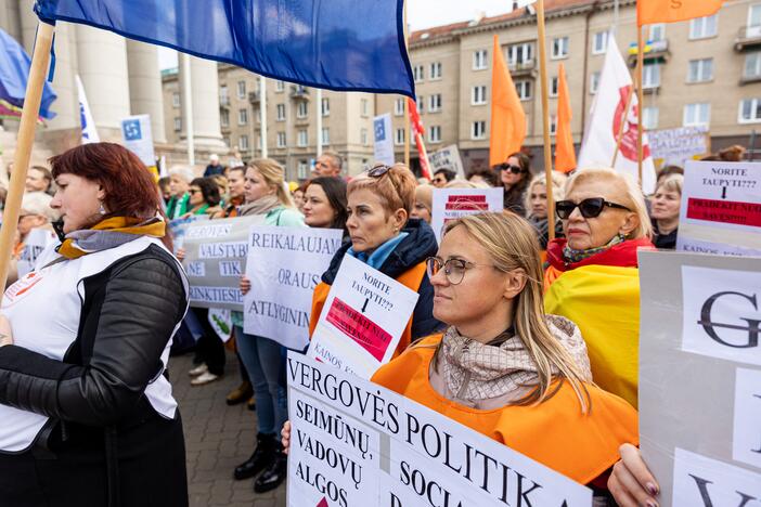  Profesinių sąjungų protestas Vilniuje