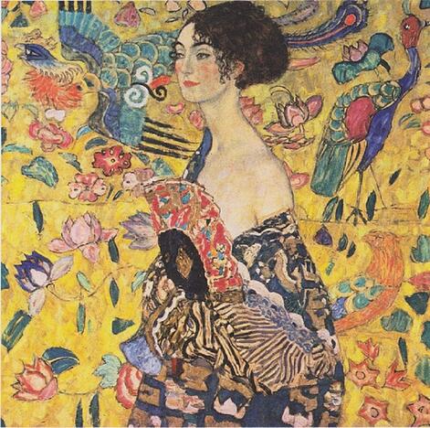 G. Klimto „Dama su vėduokle“ (Dame mit Facher).