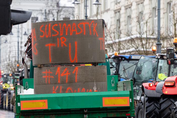 Protestuojantys ūkininkai Vilniuje