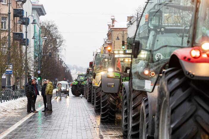 Protestuojantys ūkininkai Vilniuje