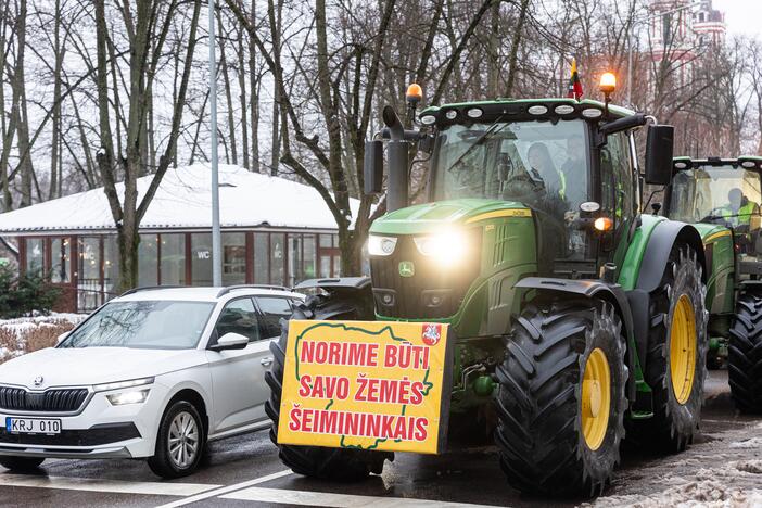 Protestuojantys ūkininkai Vilniuje