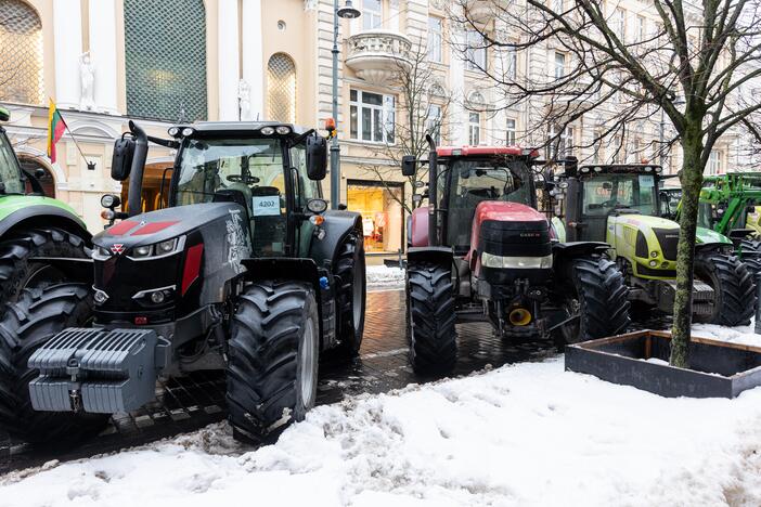 Protestuojantys ūkininkai Vilniuje