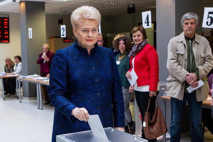 D. Grybauskaitė iš anksto balsavo prezidento rinkimuose