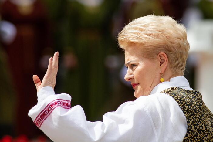 Vėliavų pakėlimo ceremonija S. Daukanto aikštėje