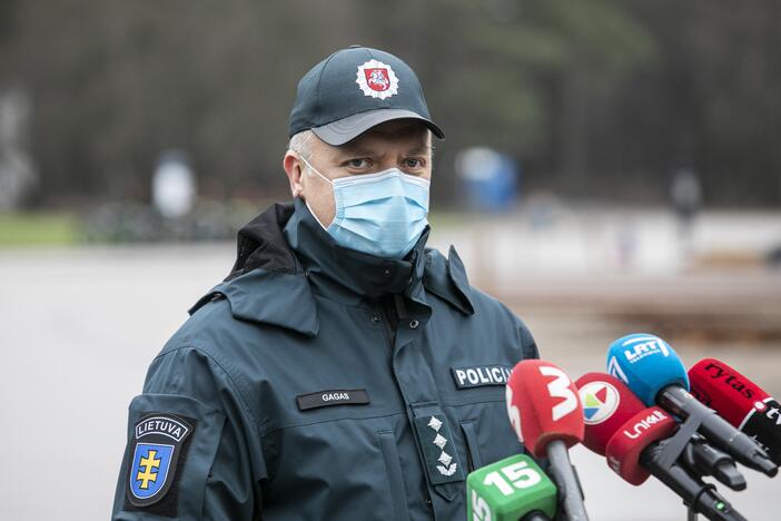 Spaudos konferencija dėl policijos darbo