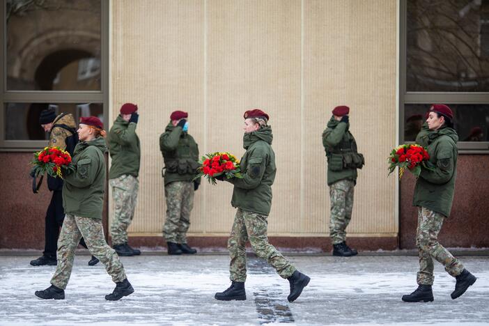 Savanorių pajėgų 31-osioms įkūrimo metinėms skirta rikiuotė