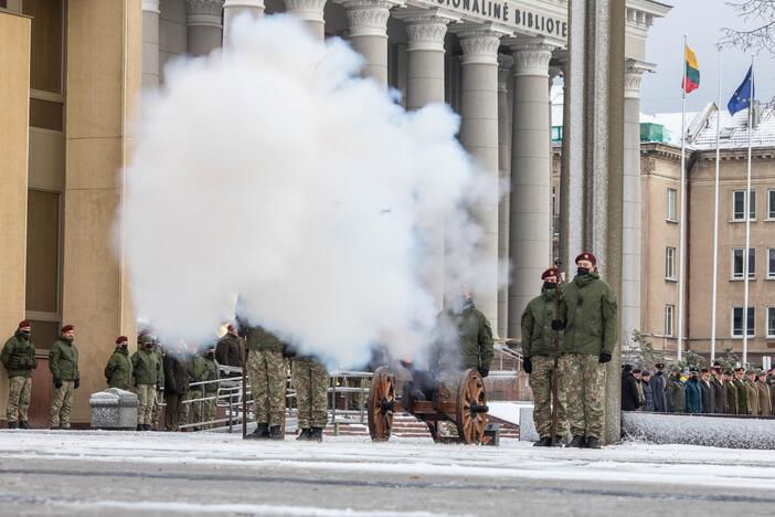 Savanorių pajėgų 31-osioms įkūrimo metinėms skirta rikiuotė