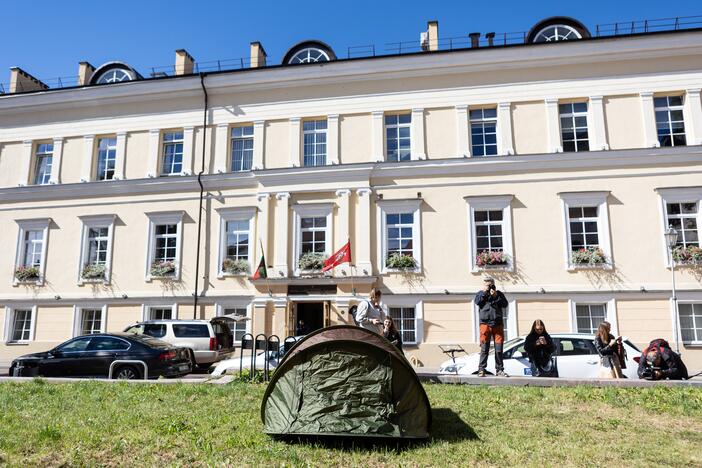 Studentų protestas dėl bendrabučių trūkumo