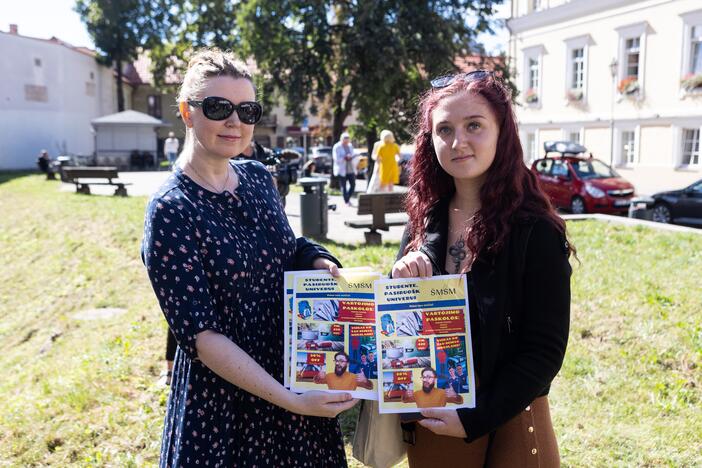 Studentų protestas dėl bendrabučių trūkumo