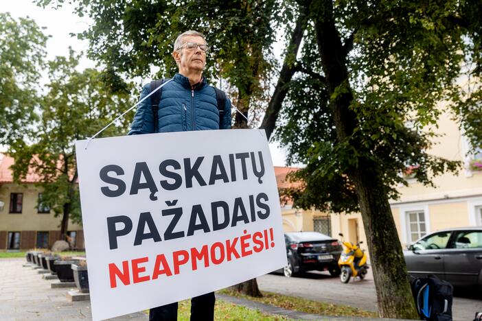 Dėstytojų protestas dėl mažų algų