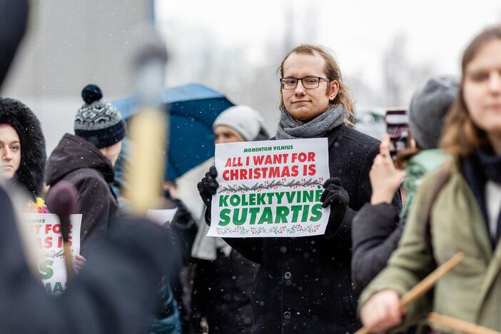 Streikuojančių vairuotojų palaikymo piketas