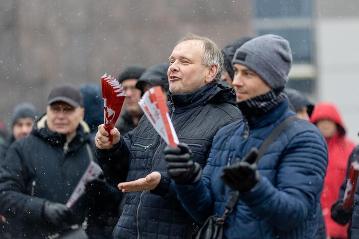 Streikuojančių vairuotojų palaikymo piketas