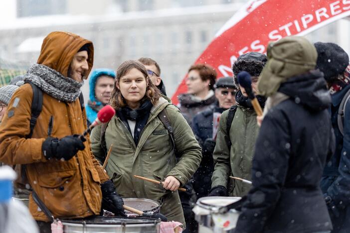 Streikuojančių vairuotojų palaikymo piketas