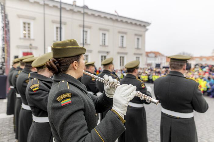 Vilniuje – iškilminga vėliavų pakėlimo ceremonija