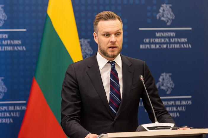 G. Landsbergio ir Prancūzijos ministrės spaudos konferencija