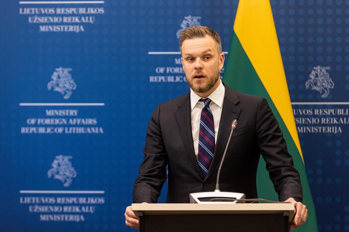 G. Landsbergio ir Prancūzijos ministrės spaudos konferencija