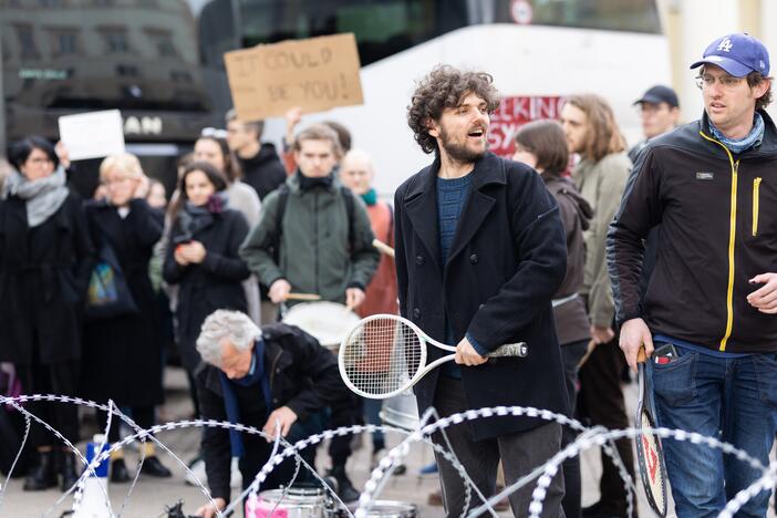 Protestas prieš migrantų apgręžimą