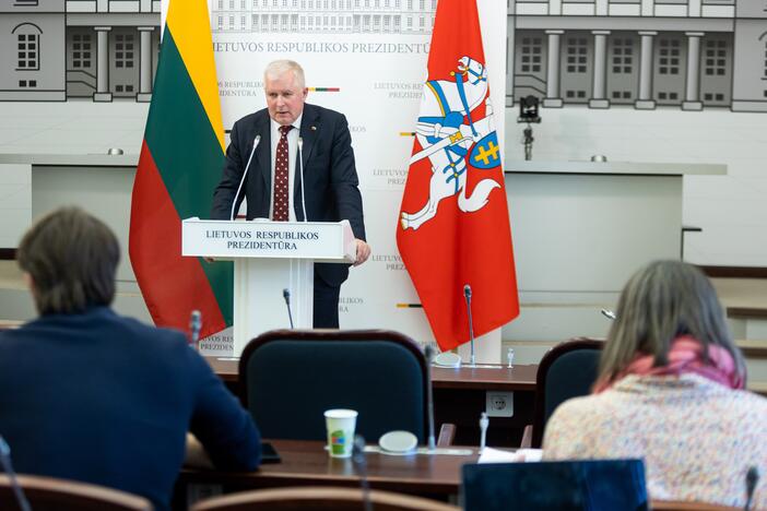 Spaudos konferencija po Valstybės gynimo tarybos posėdžio