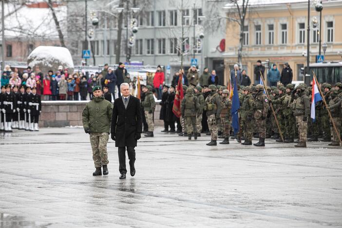 Iškilminga rikiuotė Kariuomenės dienos proga