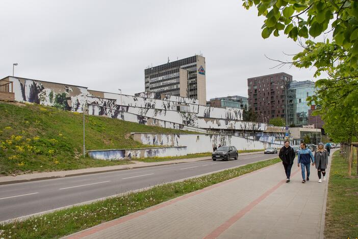 Rezultatas: pastato sostinės centre sieną puošusio "Krioklio" likučiai niekam akies nebedžiugina.