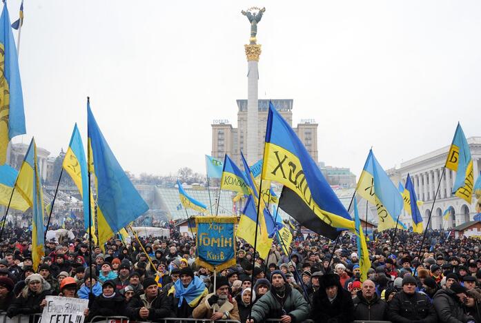 Grupė Seimo narių paskelbė paramą protestuotojams Ukrainoje, pasmerkė smurtą