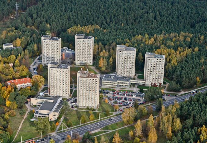 Vilniaus universiteto bendrabučiai iš paukščio skrydžio.