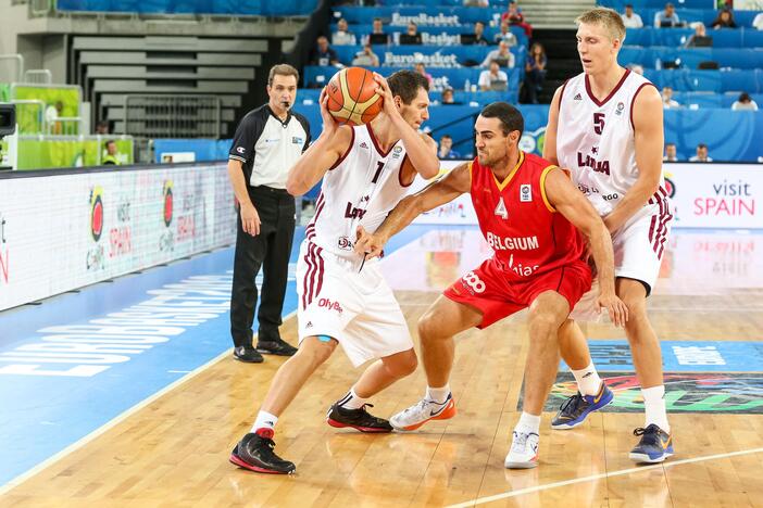 "Eurobasket": Latvija - Belgija 