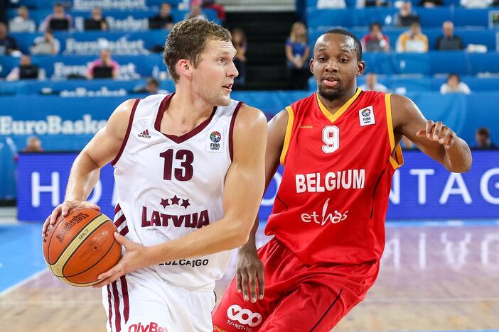 "Eurobasket": Latvija - Belgija 