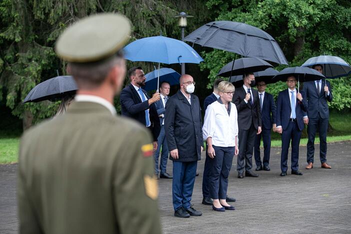 I. Šimonytės vizitas į pasienį su ES Vadovų Tarybos pirmininku