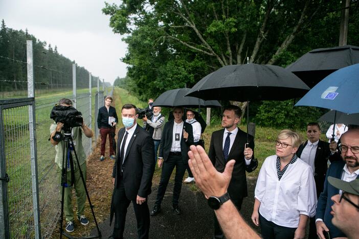 I. Šimonytės vizitas į pasienį su ES Vadovų Tarybos pirmininku