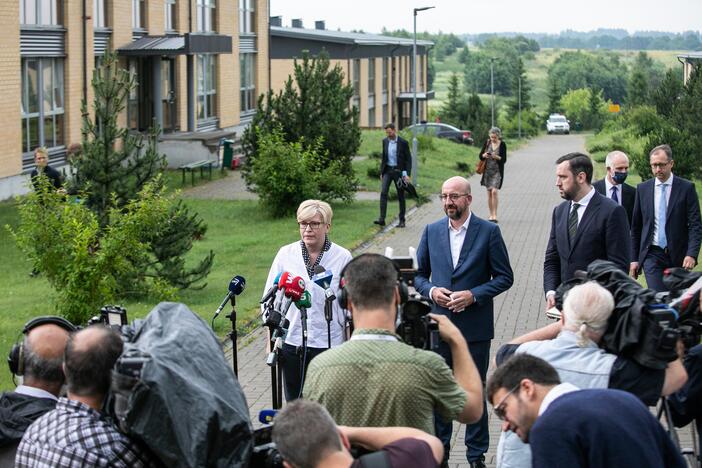 I. Šimonytės vizitas į pasienį su ES Vadovų Tarybos pirmininku