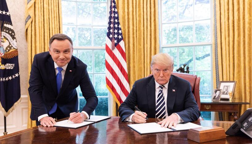 Andrzejus Duda ir Donaldas Trumpas