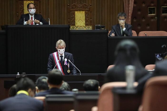 Čekų Senato vadovas viešėdamas Taivane: esu taivanietis