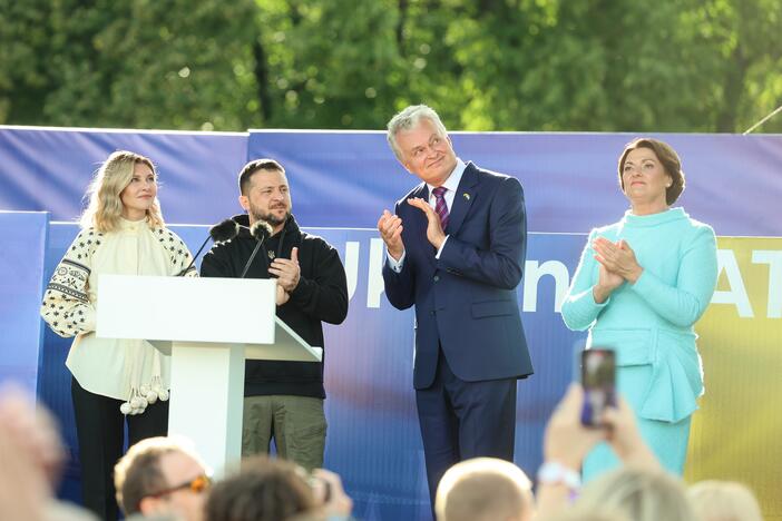 V. Zelenskio kalba Lukiškių aikštėje