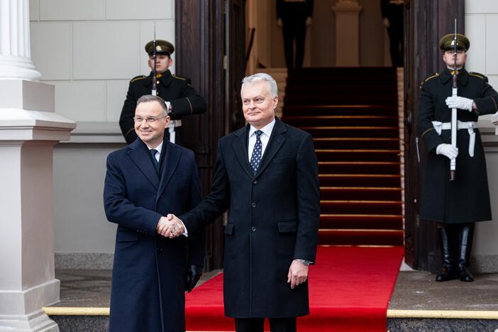 G. Nausėda Vilniuje susitiko su Lenkijos prezidentu A. Duda